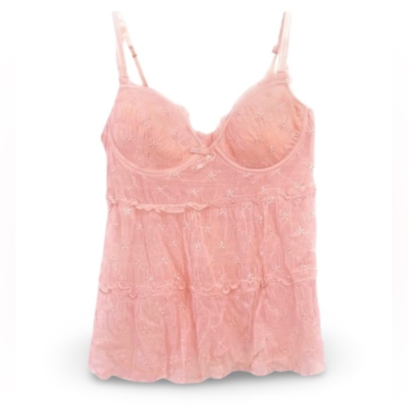 NWT Victoria’s Secret Pink Lace Bodice Lingerie Top - Picture 1 of 5